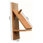 3-in-1 Wooden Helmet Stand – Gloves & Key Holder