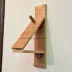 3-in-1 Wooden Helmet Stand – Gloves & Key Holder