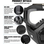 Bike Face Mask with Goggles – UV Protection & Smog Filter with Adjustable Strap