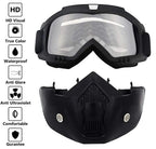 Bike Face Mask with Goggles – UV Protection & Smog Filter with Adjustable Strap
